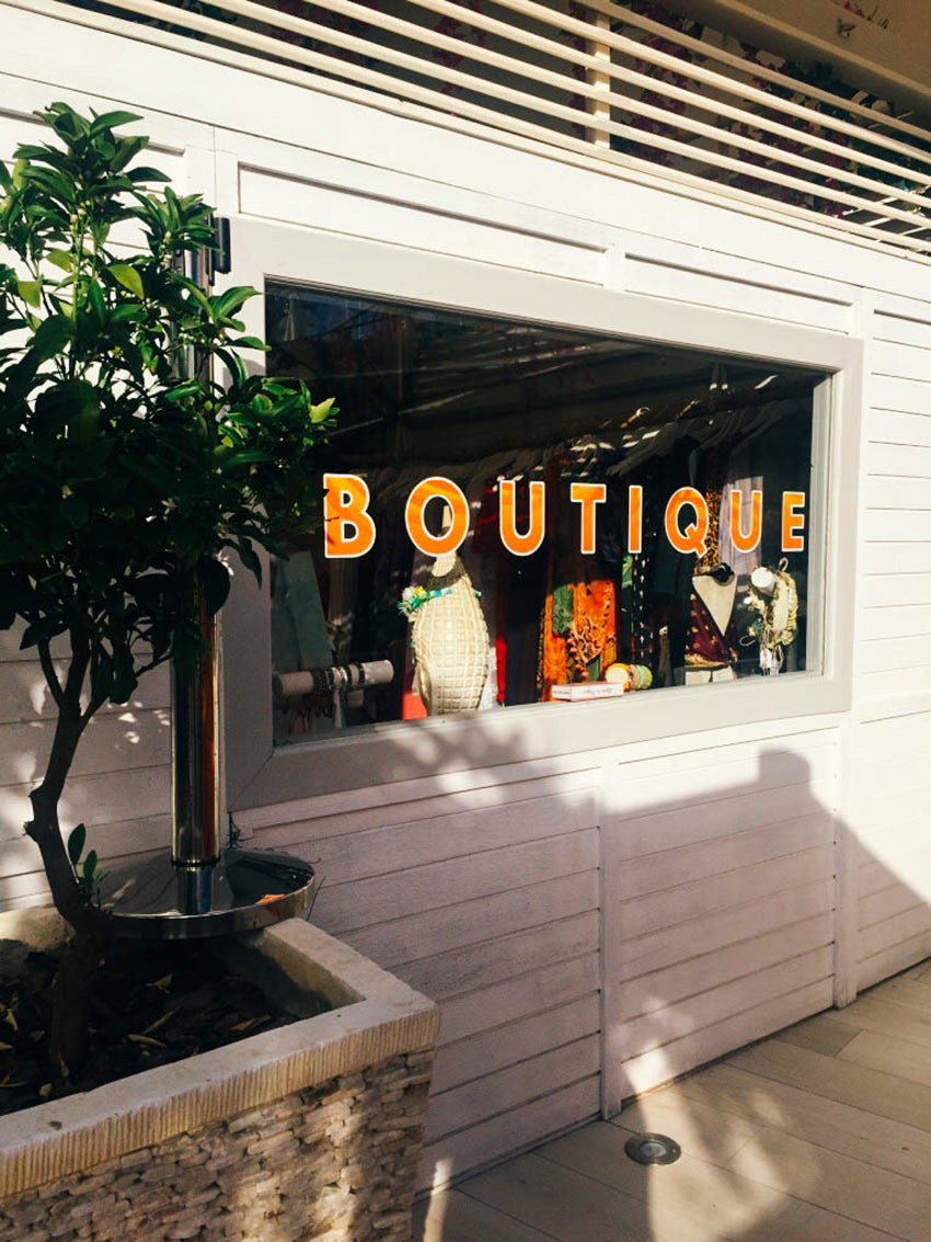 outside the front of Ocean Beach boutique