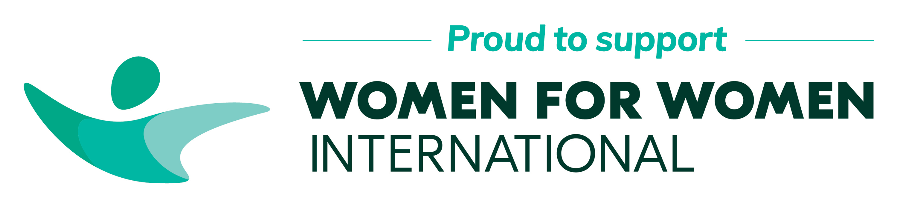 proud to support Women for Women banner