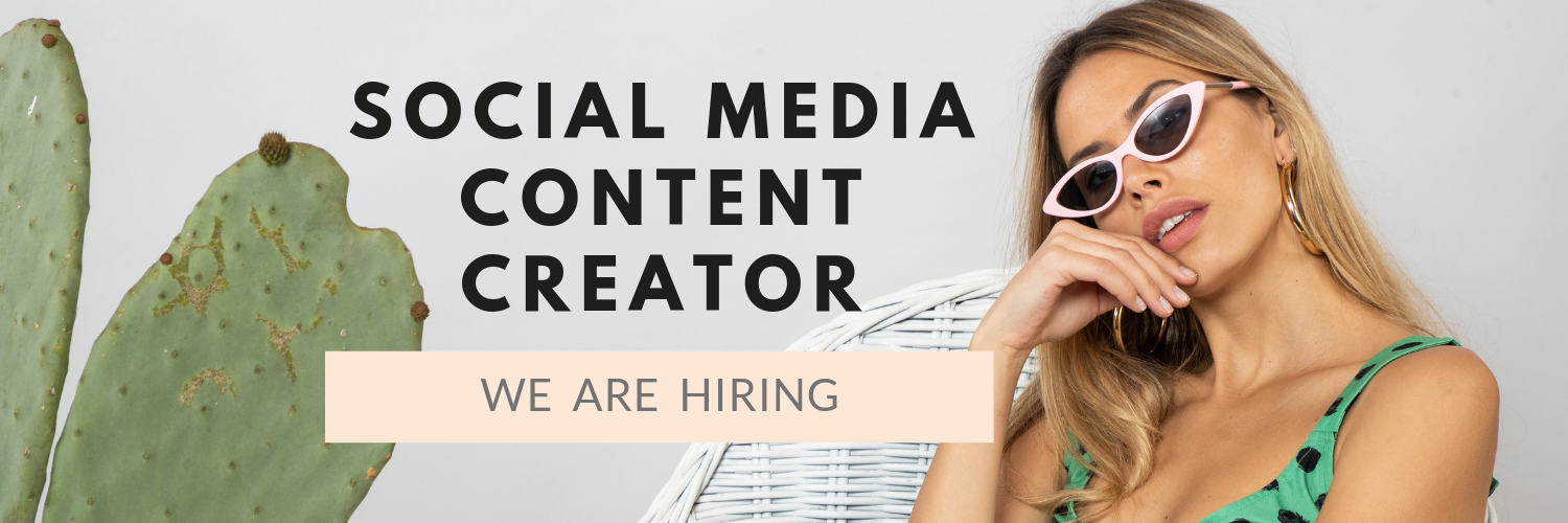 social media content creator we are hiring banner