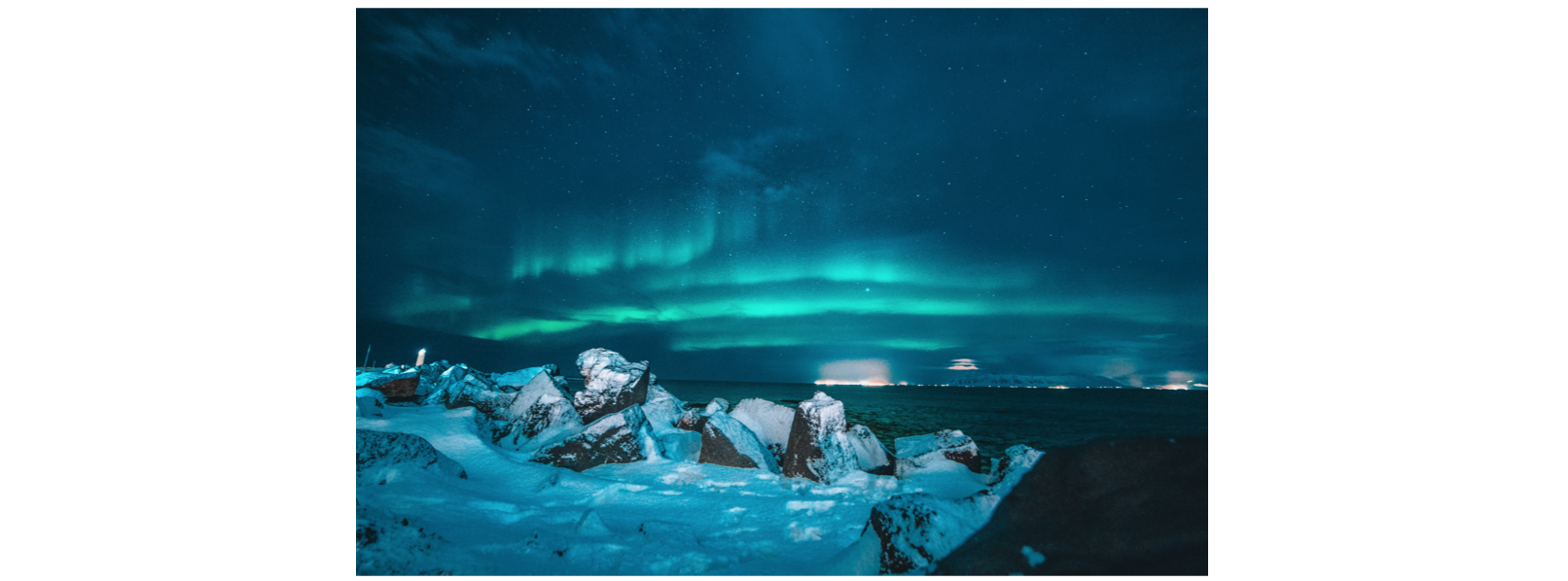 northern lights view from Reykjavik