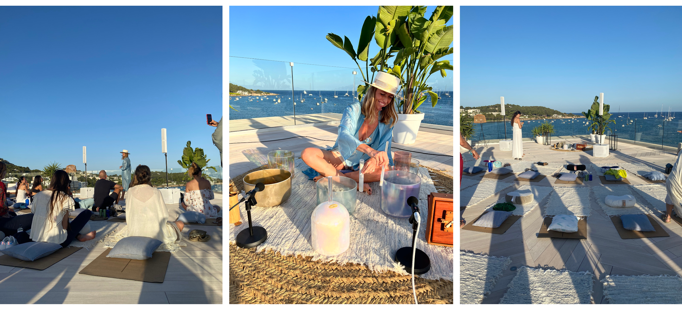 Christina Colding Alchemy Journey class on Nobu rooftop in Ibiza
