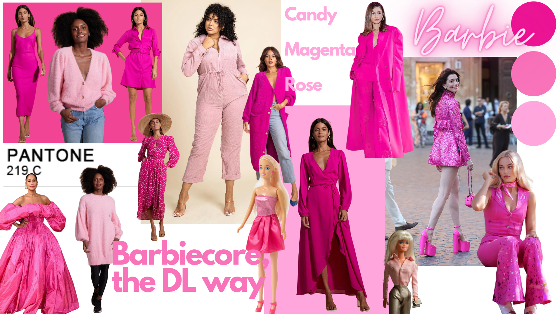 barbiecore collage