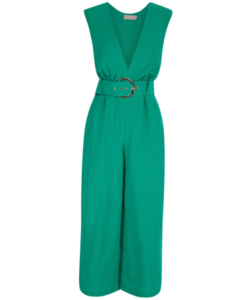 Indy Jumpsuit In Vivid Green | Dancing Leopard