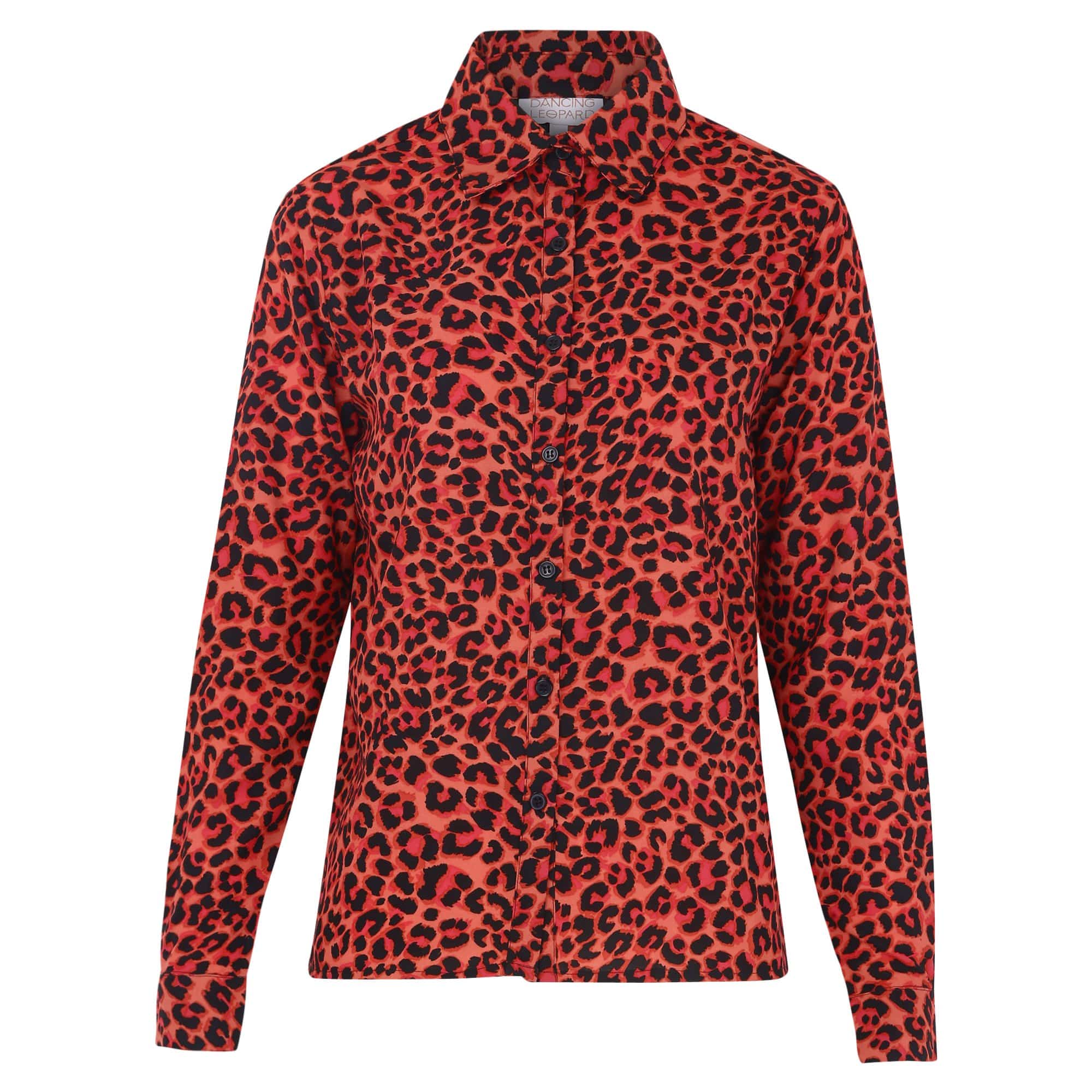 San Diego Shirt In Ruby Red Leopard