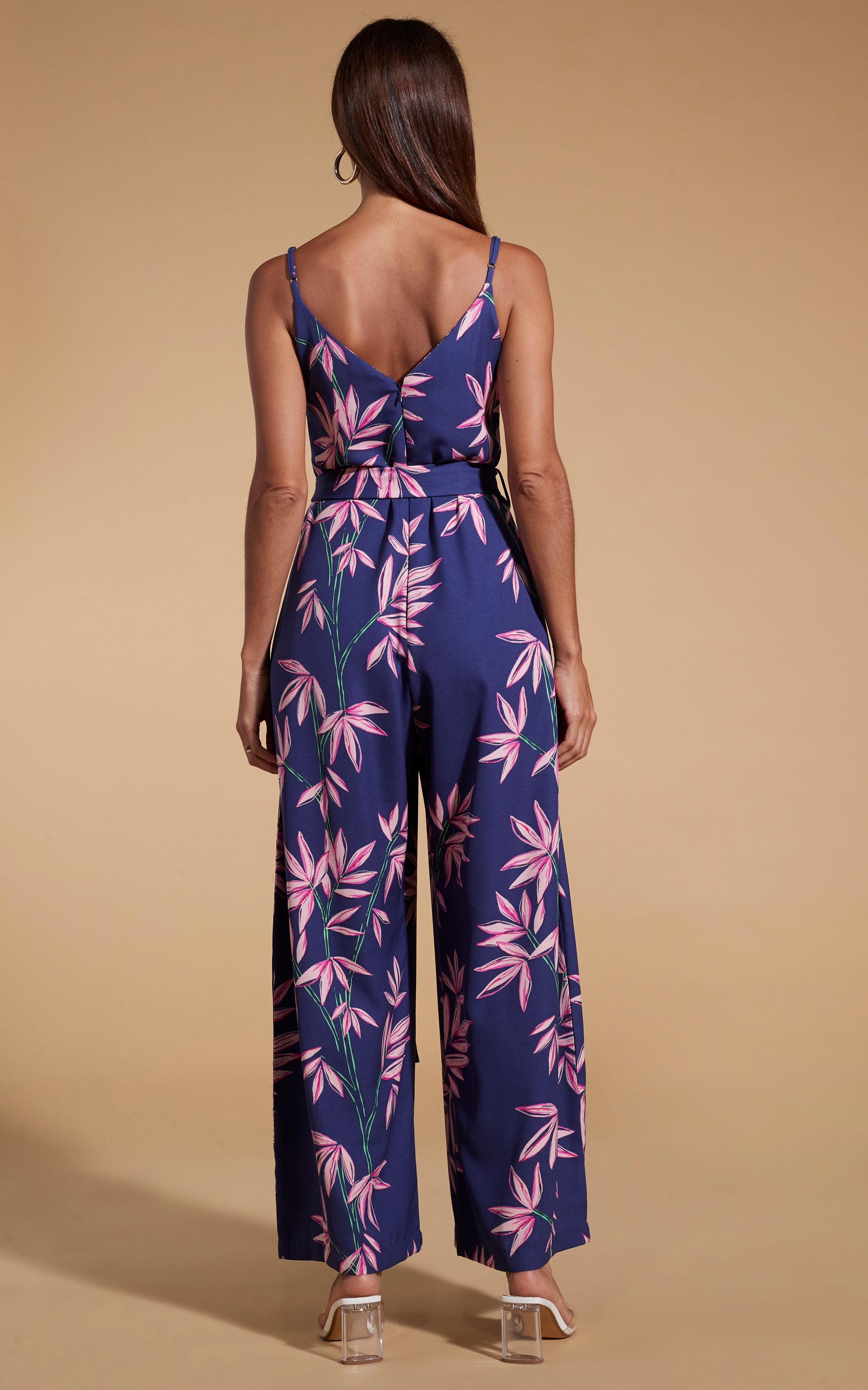 Gabriella Jumpsuit in Bamboo Navy Base