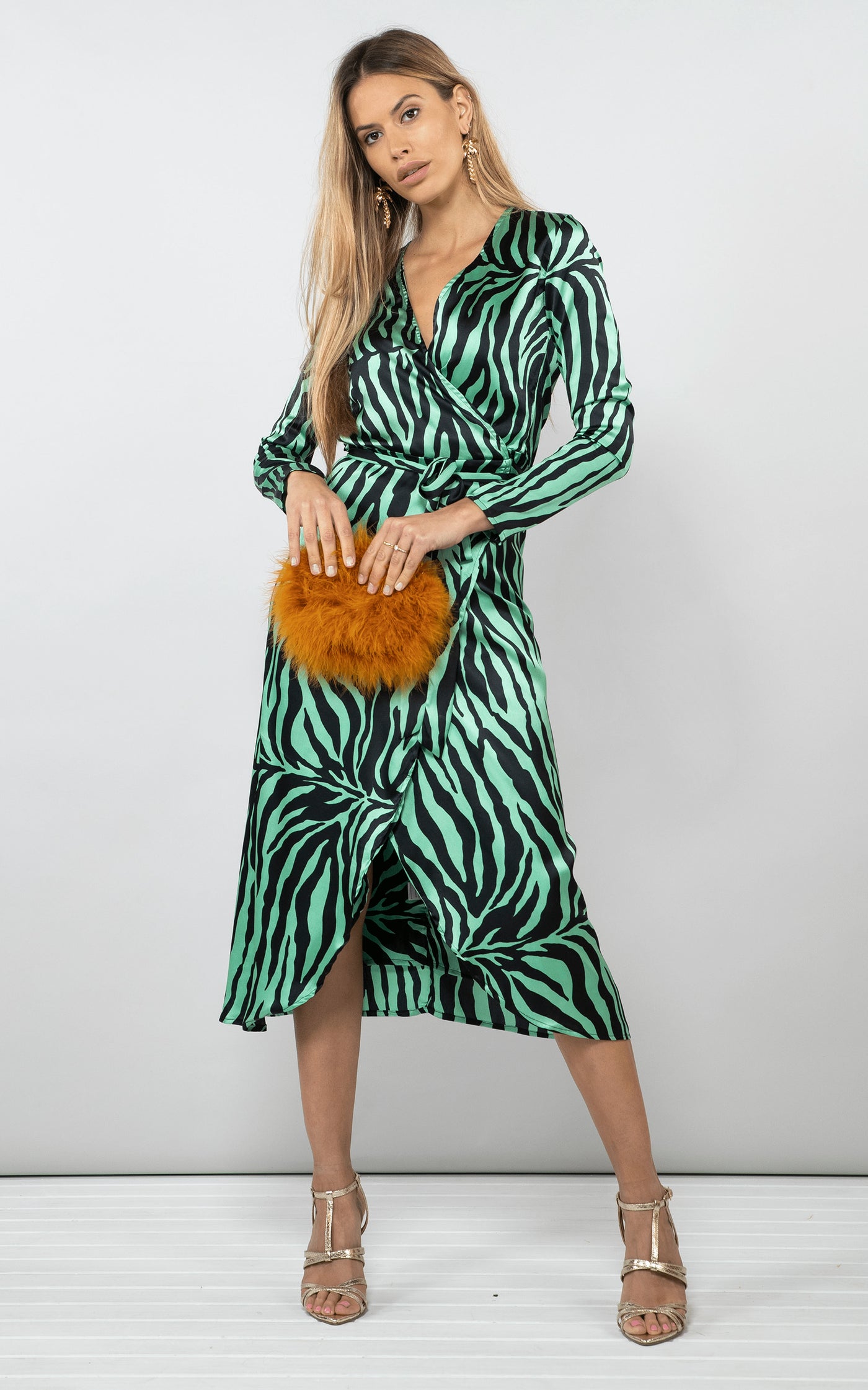 dancing leopard green dress