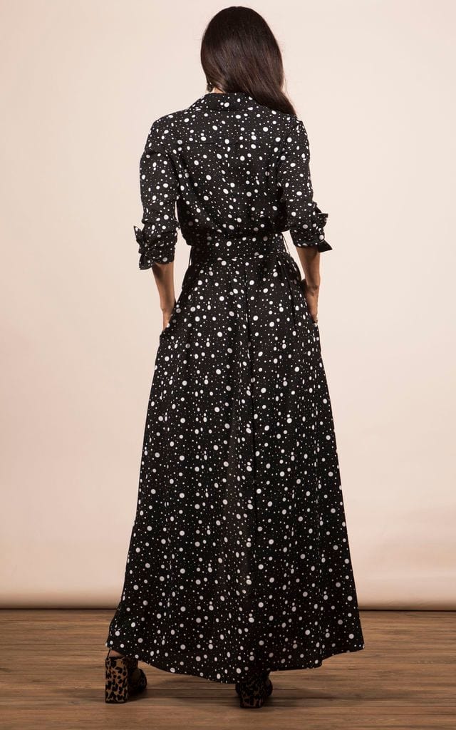 Dove Dress In Black Speckle