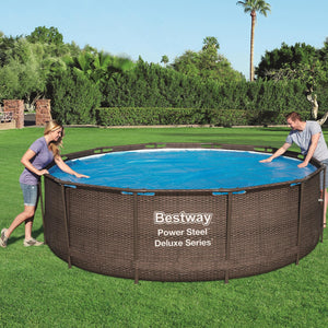 Bestway Flowclear Above Ground Fast Set 12ft Solar Swimming Pool Cover