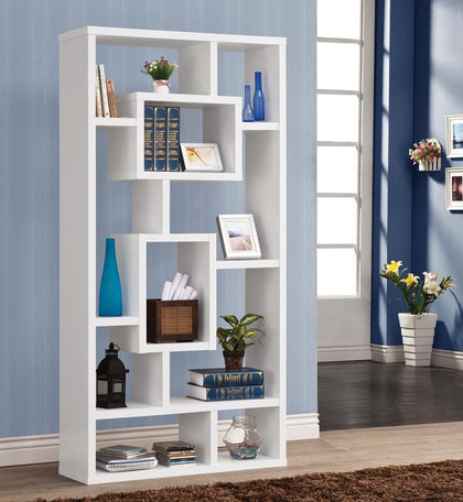 10-Shelf Bookcase White - 800157