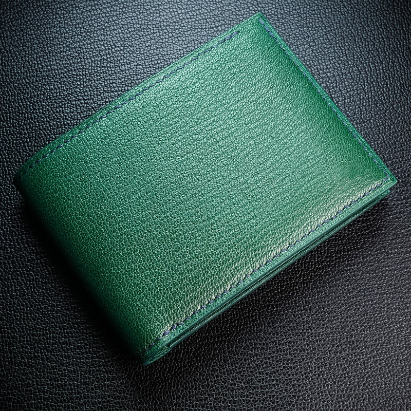 #194 Kelly Green French Chèvre Small Leather Bifold Wallet – Chester Mox