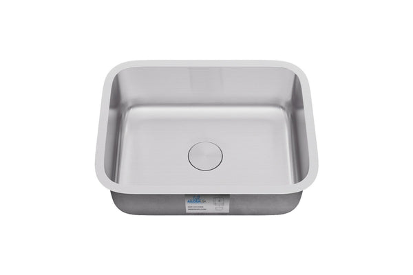 Allora Usa Ksn 2318 16 23 X 18 X 9 Undermount Single Bowl 16 Gauge Stainless Steel Kitchen Sink