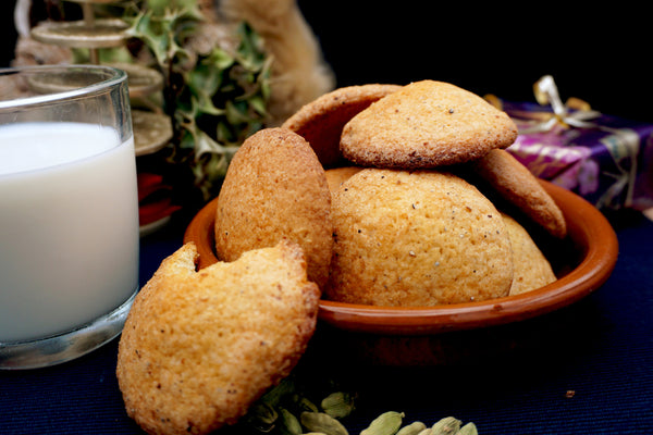 Seasonal Cardamom Cookies and Milk