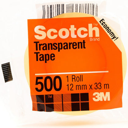 3M Scotch Transparent Tape - Clear 12mm x 33mm 1Pc