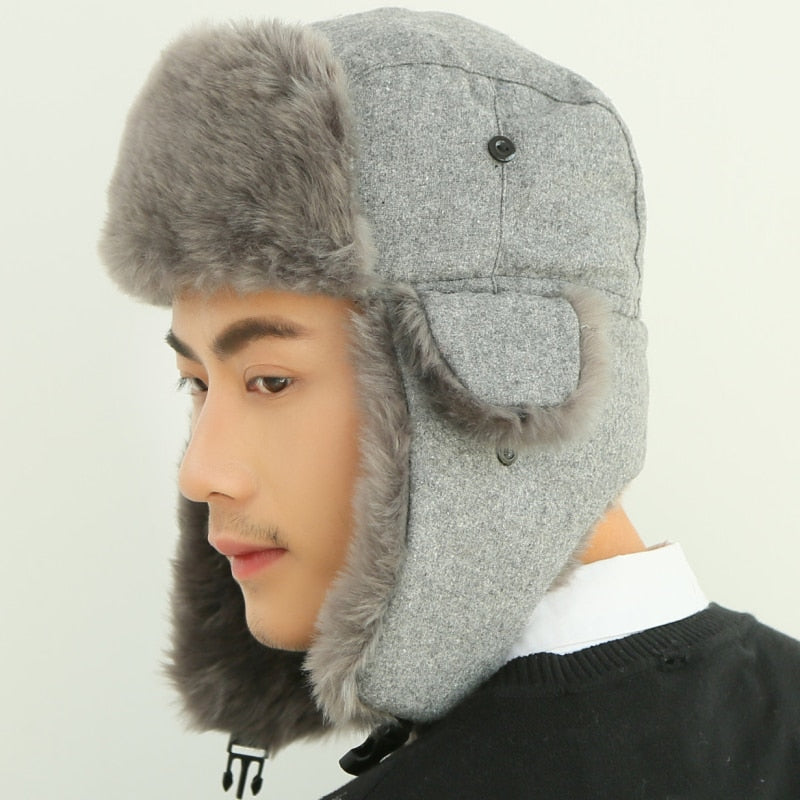 women's fur hat with ear flaps