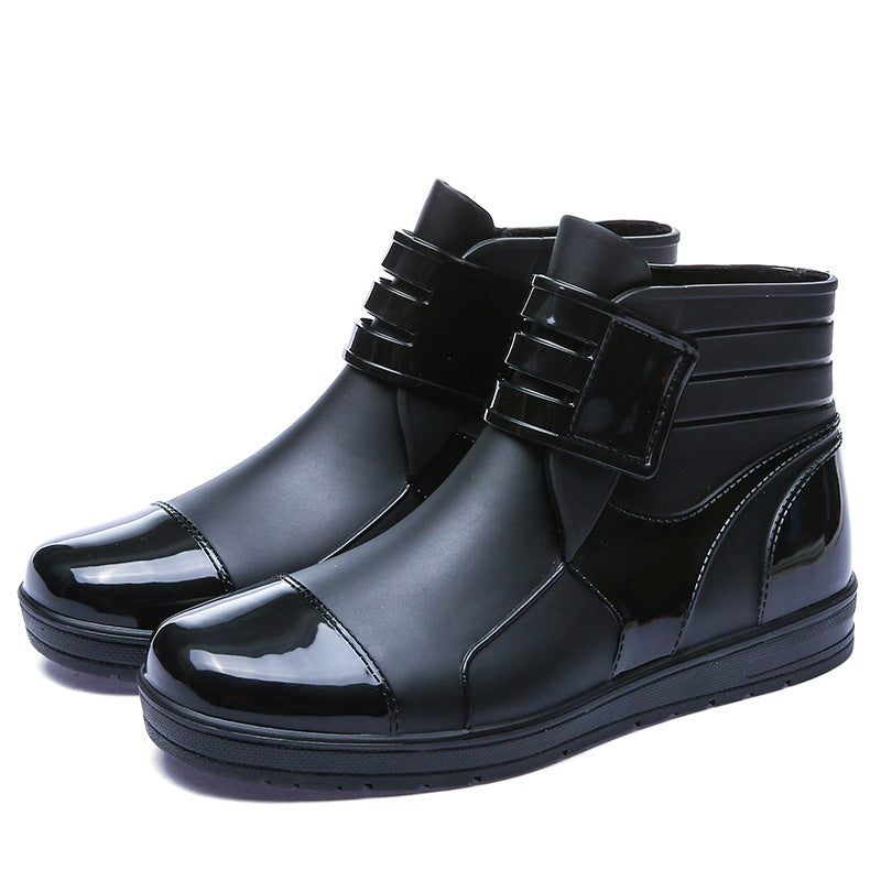 Men Low Top Rubber Boots Fashion Shoe 