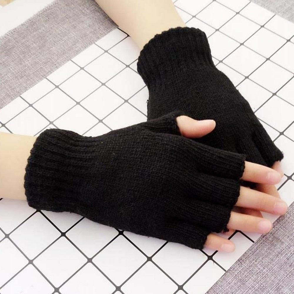 winter fingerless gloves for women