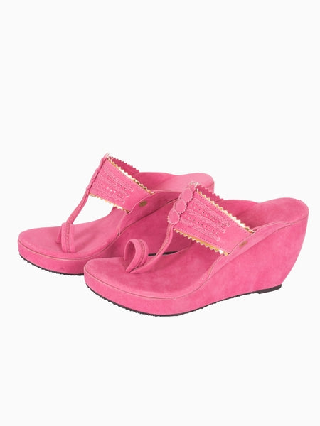 baby pink wedges