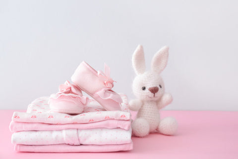 Soft pink nursery setting