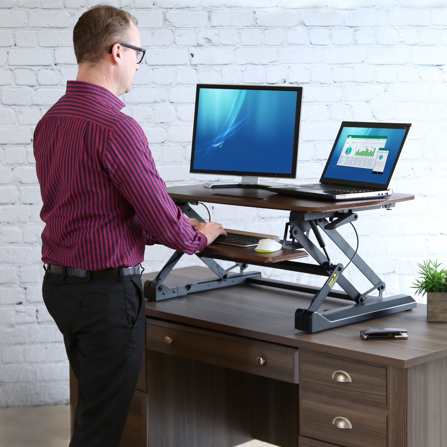 airlift adjustable standing desk converter