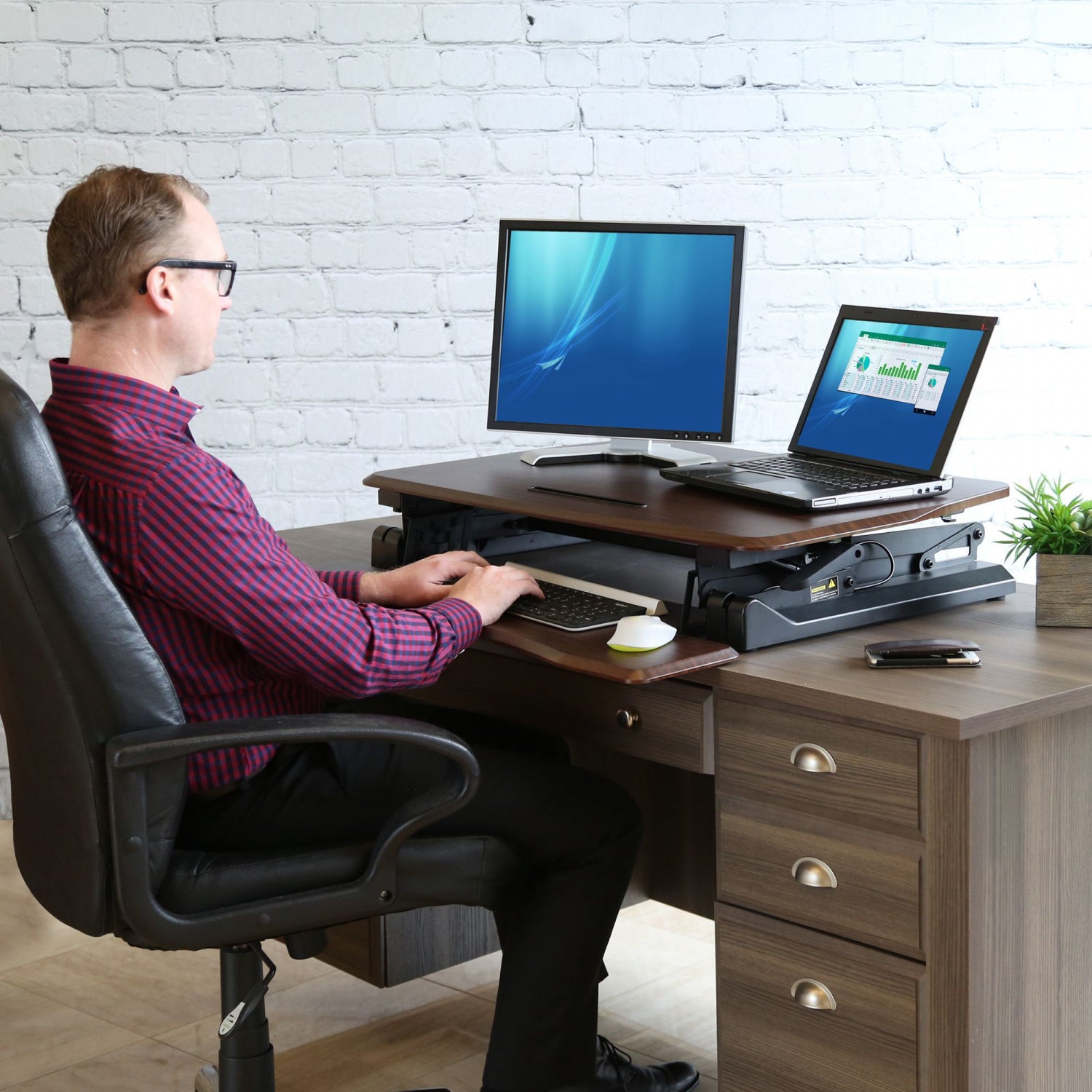 airlift adjustable standing desk converter