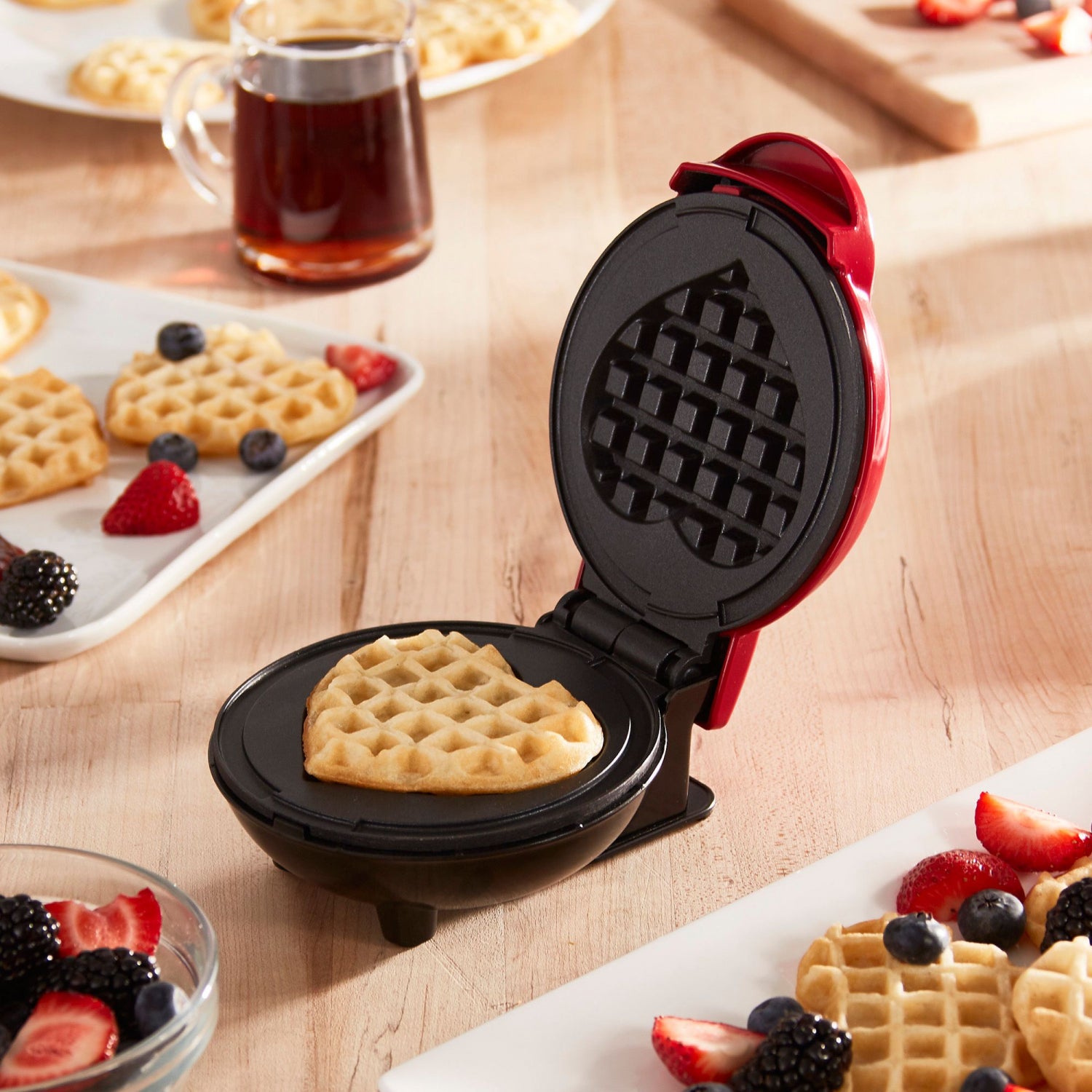 Dash Heart Mini Waffle Maker In Red Mrorganic Store