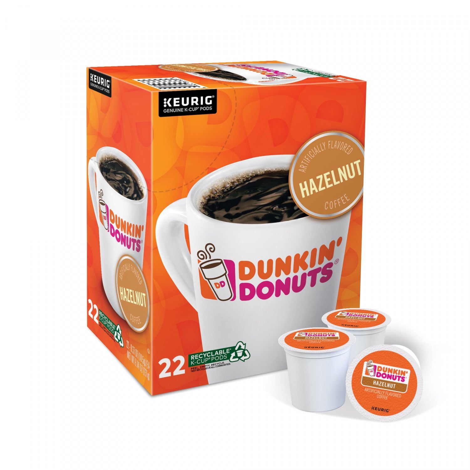 Dunkin' Donuts Hazelnut Coffee Keurig KCup Pods 22Count