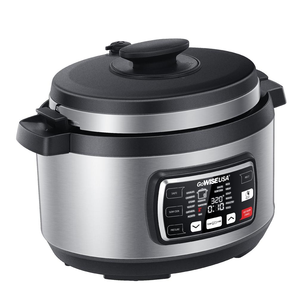 Ovate 9.5 Qt. Stainless Steel Oval Electric Pressure Cooker with 6-Acc ...