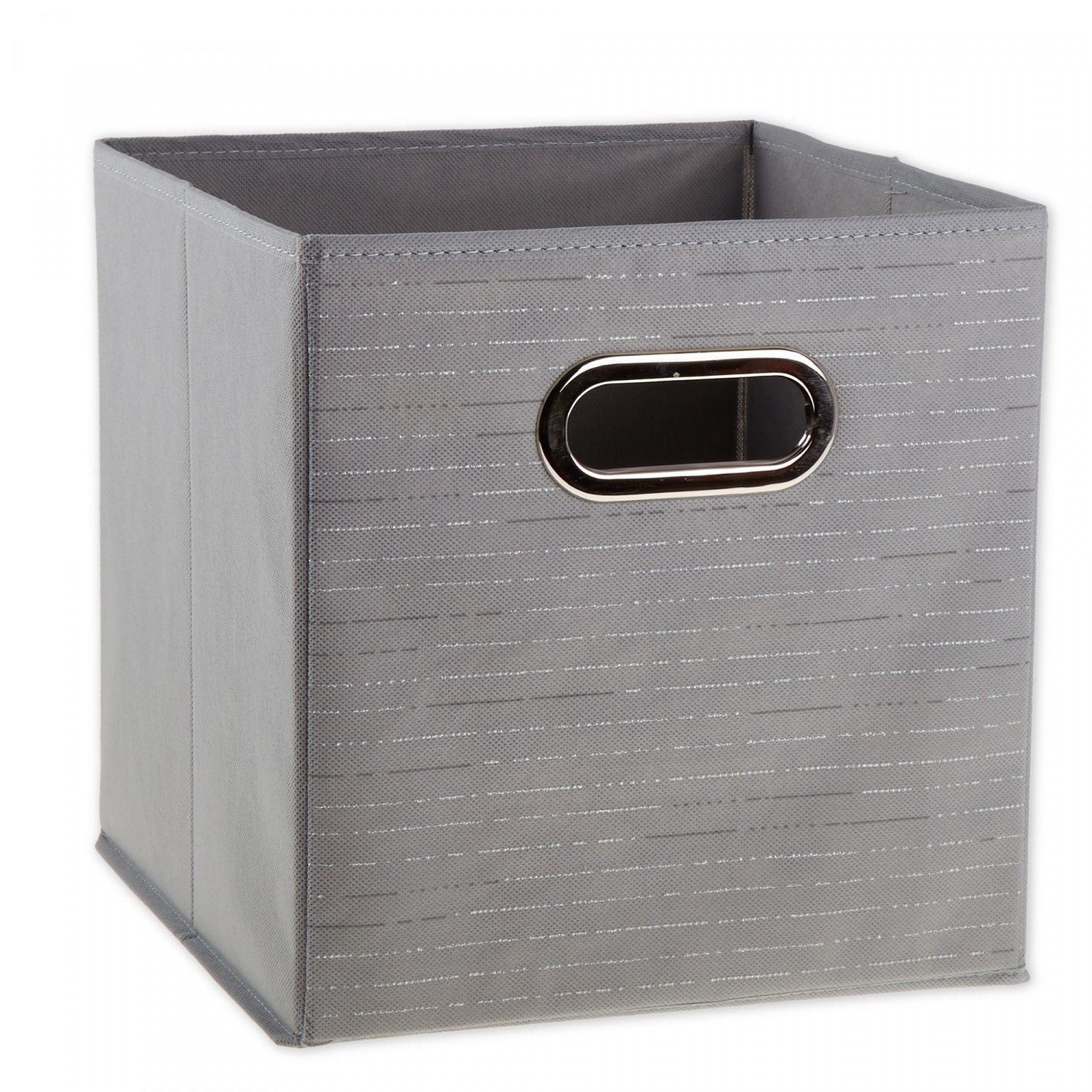 Relaxed Living Silver Foil 11-Inch Collapsible Storage Bin in Silver ...