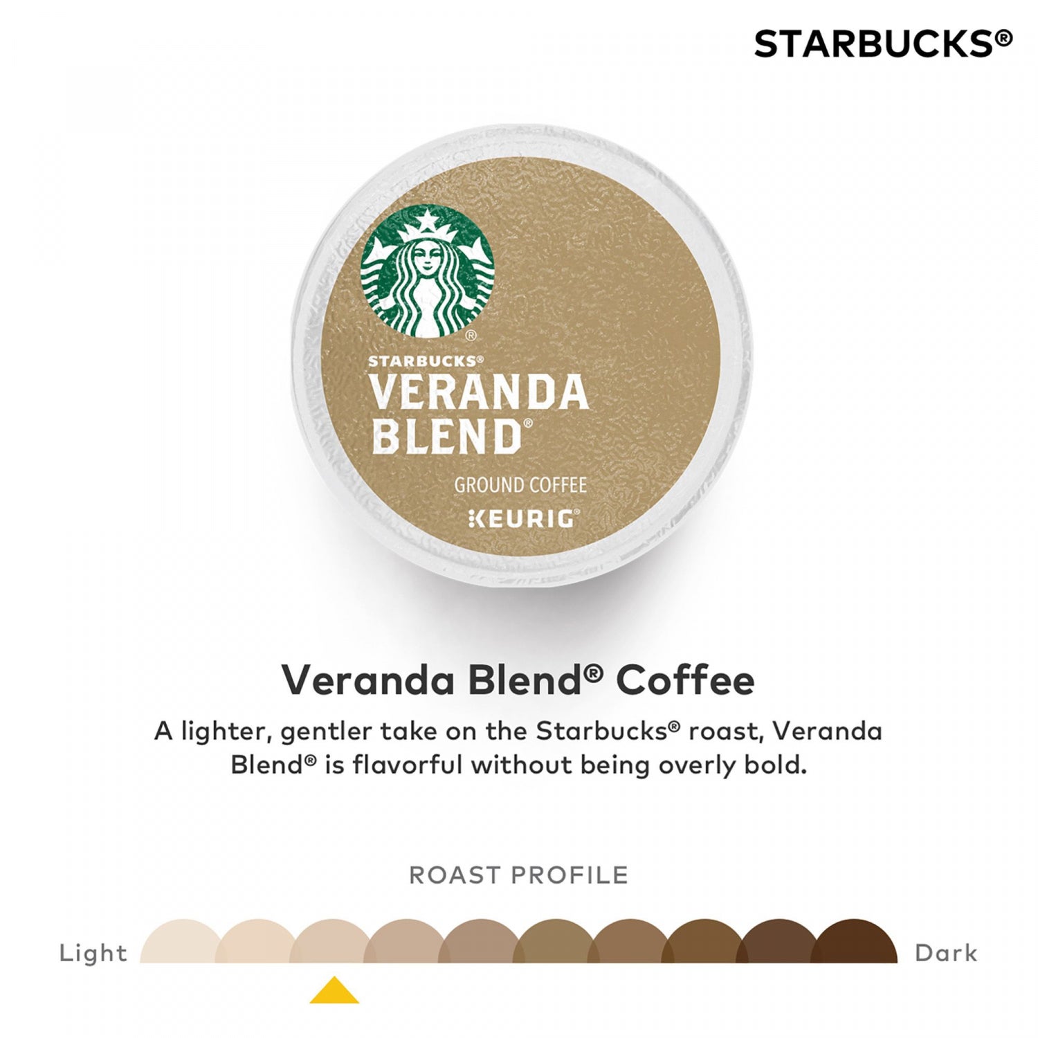 Starbucks Veranda Blend Blonde Coffee Keurig K-Cup Pods 22-Count ...