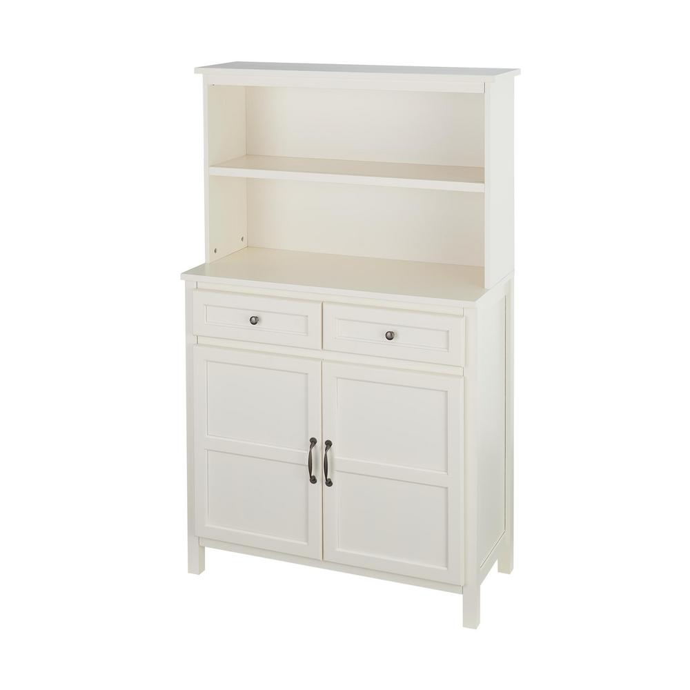 StyleWell Ivory Wood Transitional Kitchen Pantry (36 in. W x 58 in. H ...