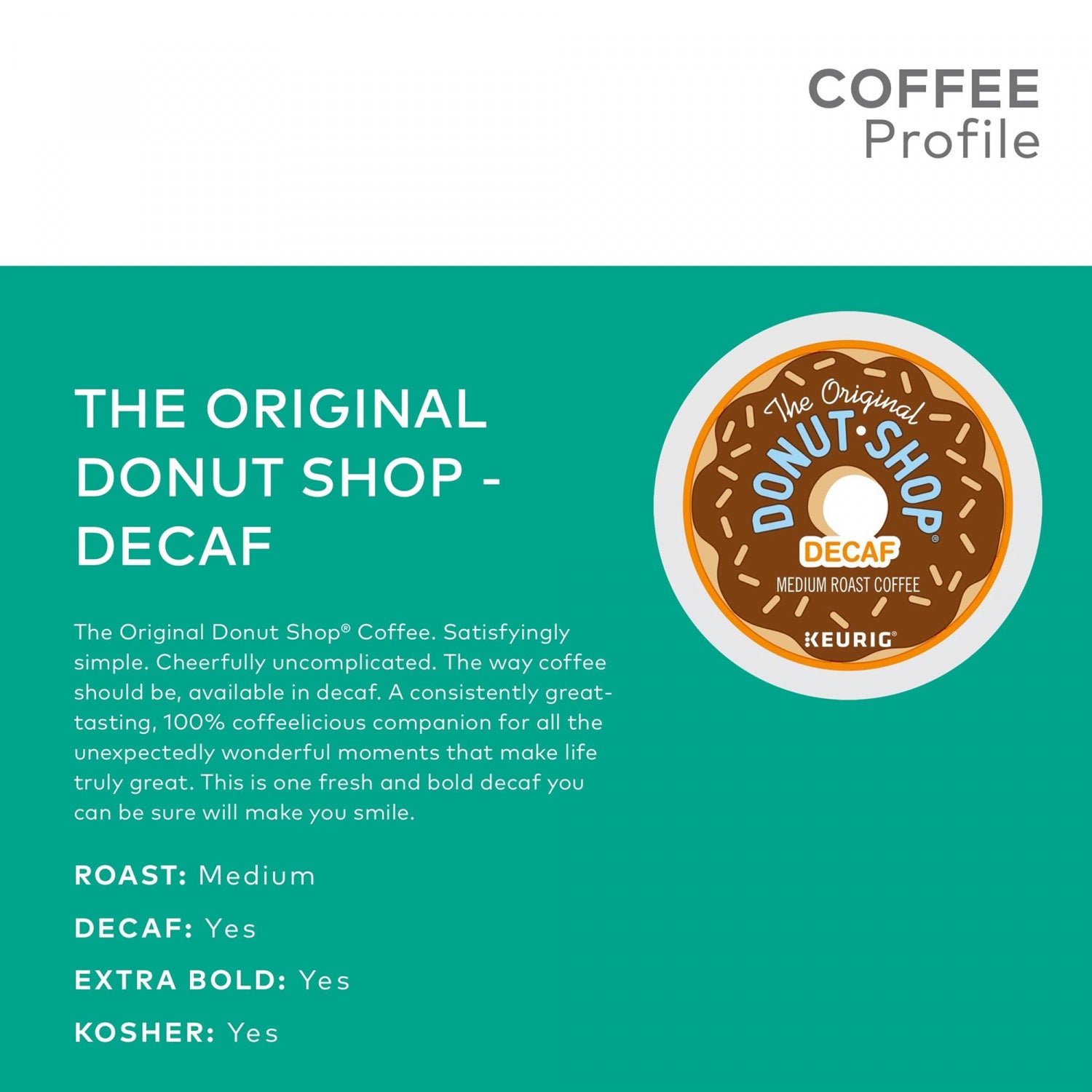 The Original Donut Shop Decaf Coffee Keurig K-Cup Pods 24 ...