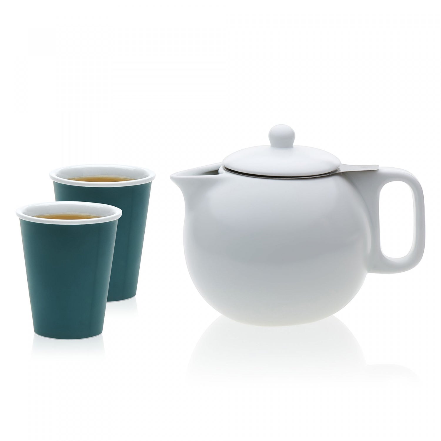 VIVA Scandinavia 3-Piece Porcelain Jaimi Teapot and Laura Teacup Set ...