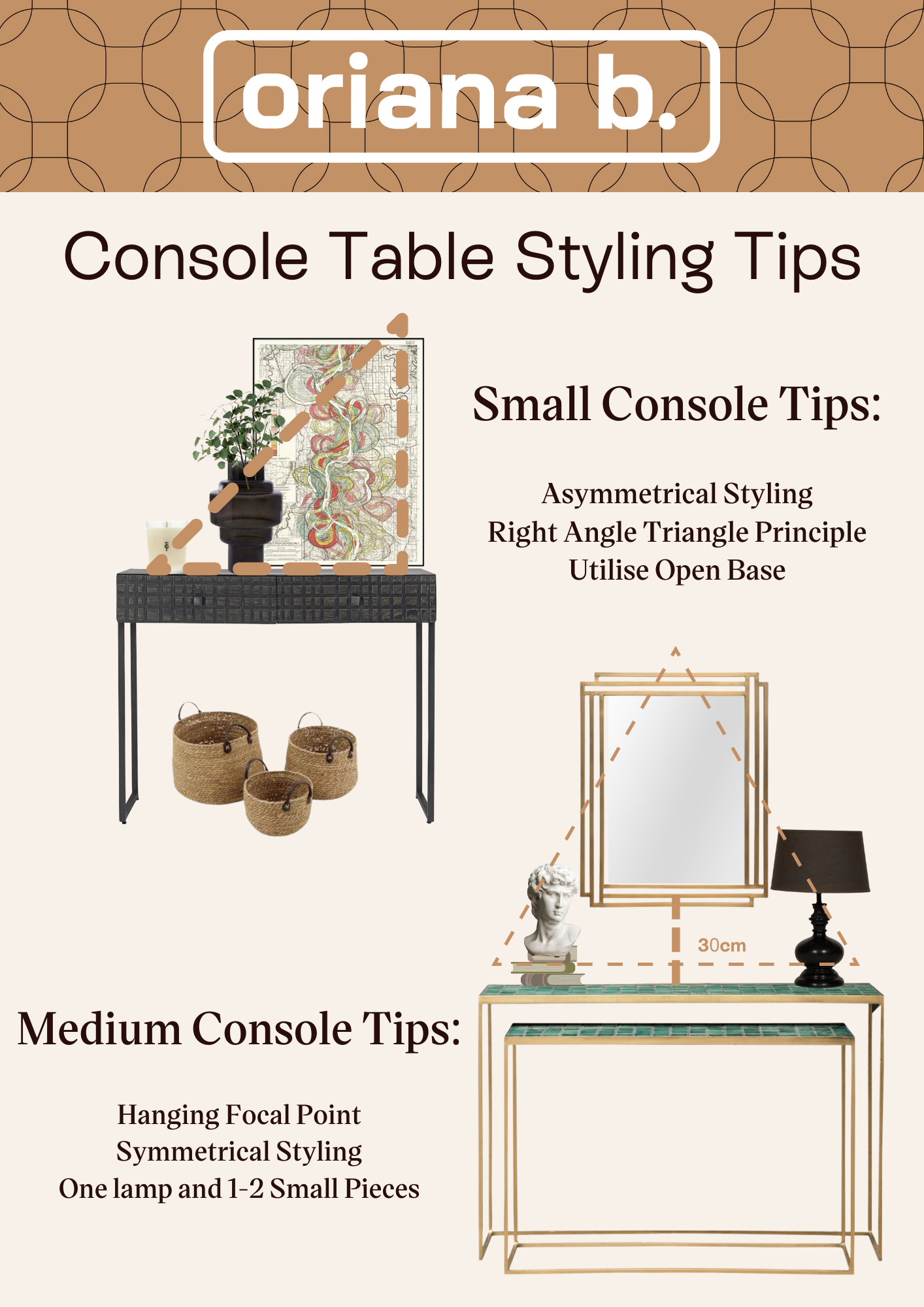 Console styling tips infographic