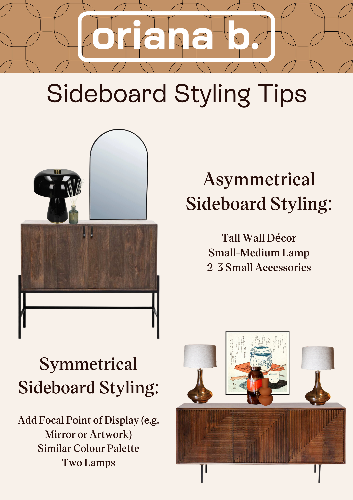 Sideboard-Styling-Tipps | Shop für Wohnaccessoires und Wohnaccessoires | Irish Home Shop | Oriana B