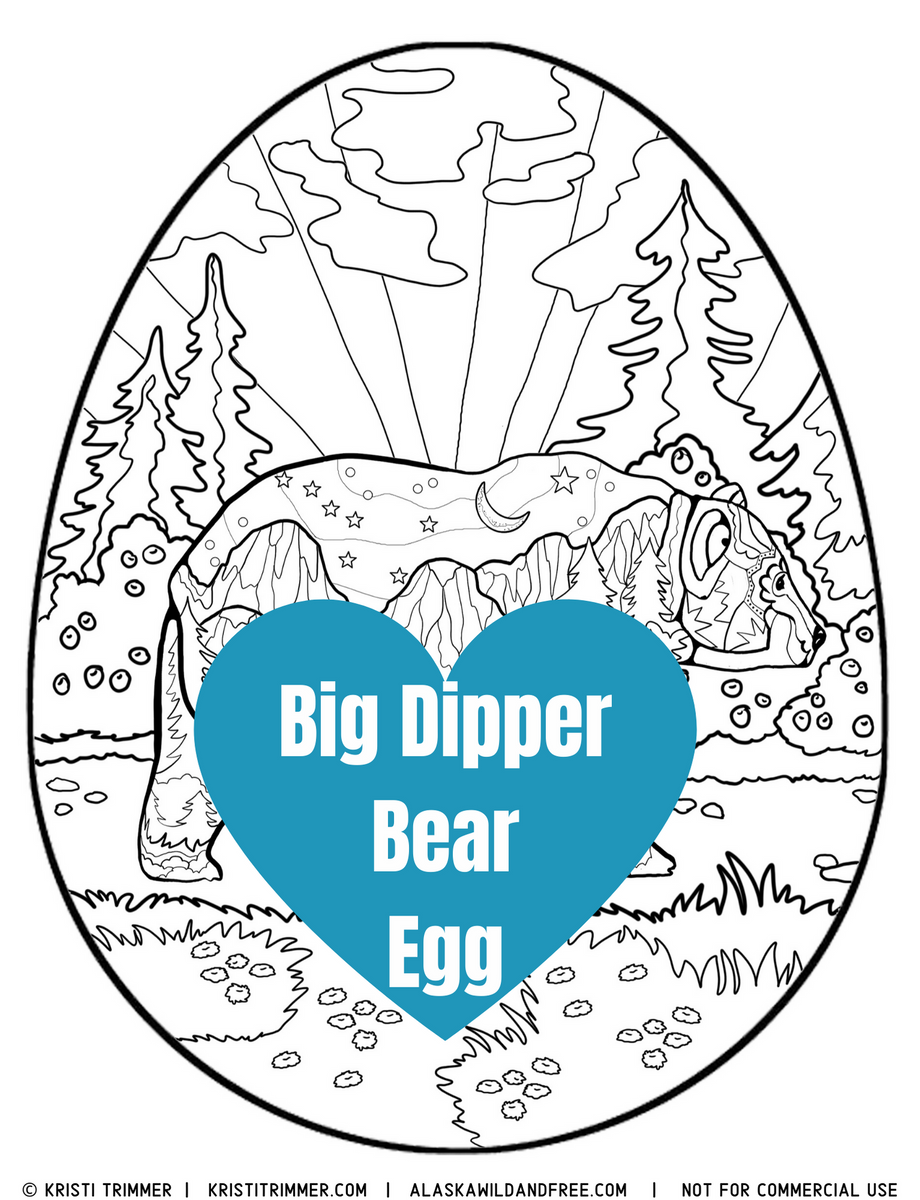 Download Color: Easter Eggs - Big Dipper Bear Coloring Page ...