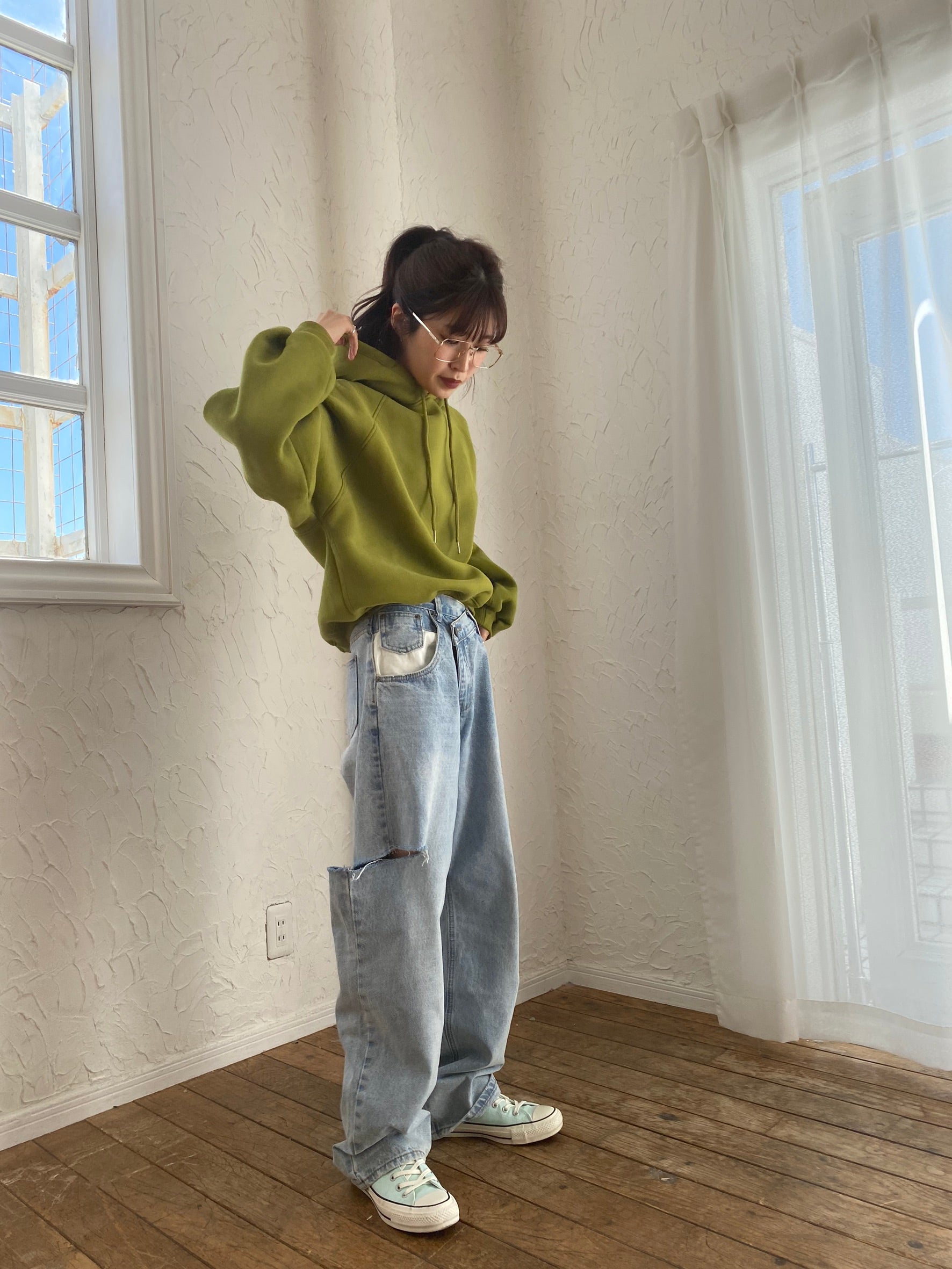 2020最新型 高品質 Sサイズ POCHER ASYMMETRIC CRASH DENIM ポシェ同品