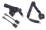 EMPI 3851 3 Point Retractable Seat Belt/Harness, Black, Pair