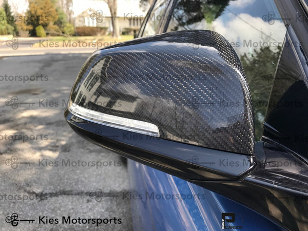 f30 oem style carbon fiber mirror cap covers