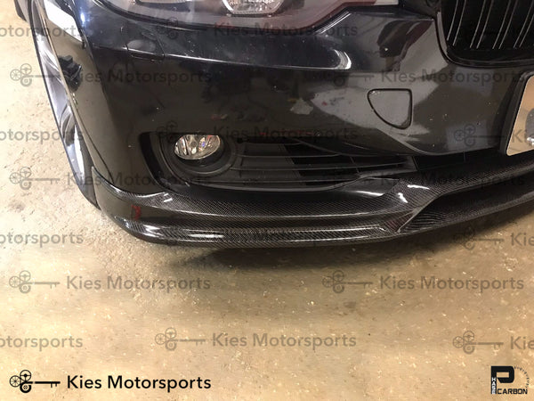 12 18 Bmw F30 3 Series Non M Sport 3d Style Carbon Fiber Front Lip Kies Motorsports