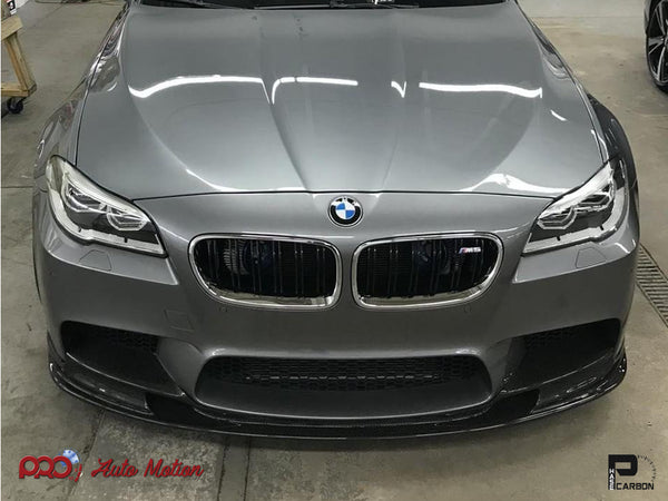 grey f10 m5 with 3d style carbon fiber front lip 02