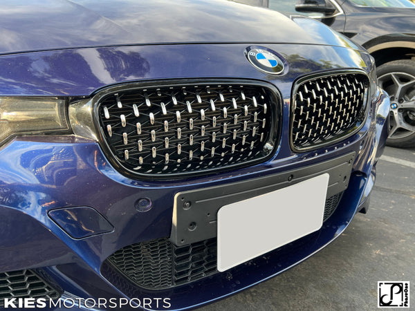 purple blue f30 with g style honey comb kidney grille