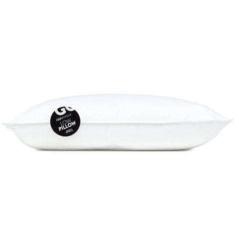 Low profile pillow for back sleeper