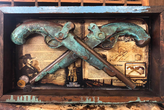 Jean Lafitte Pistols: Sand Cast Brass – Candice Alexander Art Studio