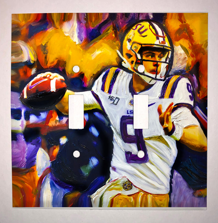 Joe Burrow LSU White Jersey Poster 8x10 Heisman Trophy National