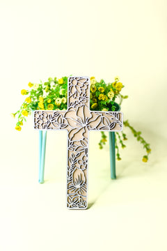 Layered Floral Cross