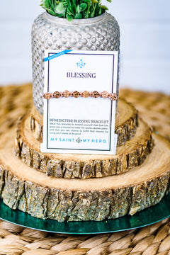 Benedictine Blessing Bracelet - Rose Gold Metals