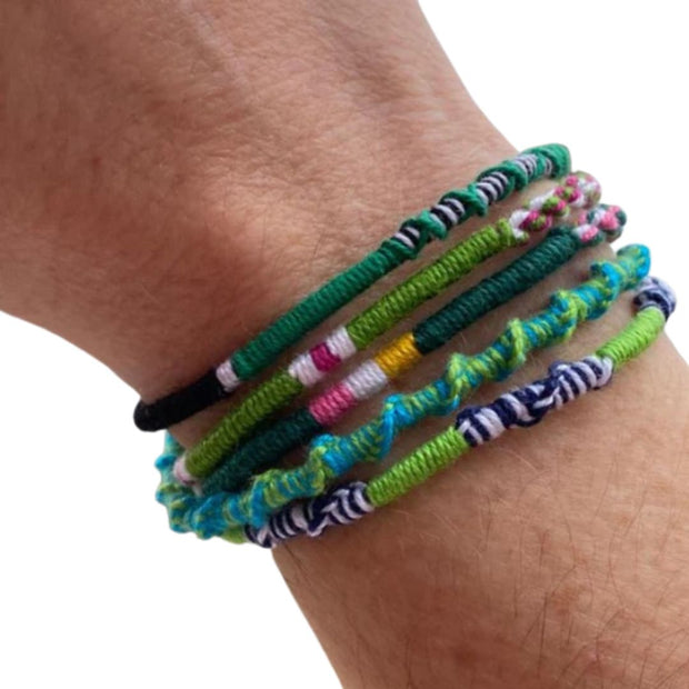 Assorted woven bracelets