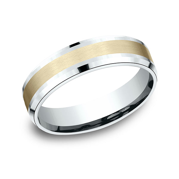 Two-Tone Comfort-Fit Design Wedding Band – Jewelry Artisans