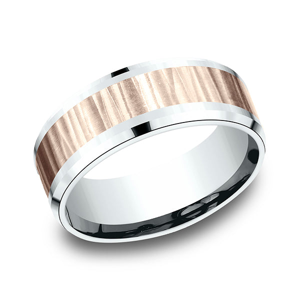 Two-Tone Comfort-Fit Design Wedding Band – Jewelry Artisans