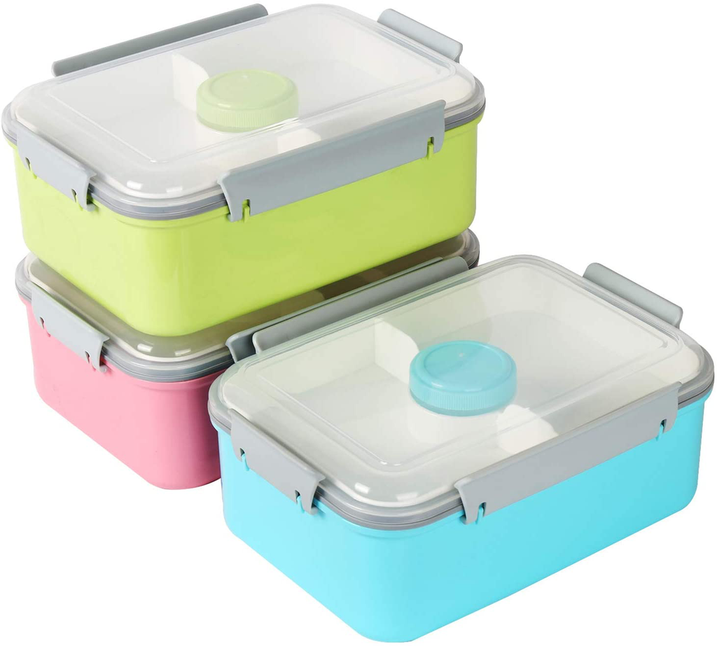 Freshmage Salad Lunch Container To Go, 52-oz Salad Bowls with 3  Compartments, Salad Dressings Container